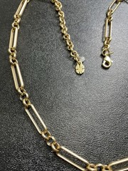 LUCKY BRAND Signed Vintage 16-18” Gold Tone Chain Link Necklace