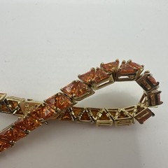 Ross-Simons Suzanne Somers Collection 925 Gold Vermeil Orange Trilliant Bracelet