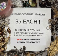 VINTAGE JEWELRY MAKE YOUR OWN LOT MCM ESTATE RHINESTONE $1 AND UP 10% OFF MORE