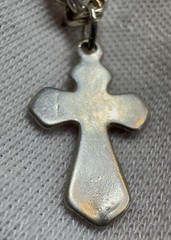 Vintage Sterling Silver Charm Bracelet with (5) Crosses 7” Long Look