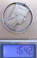 Vintage Pendant From The Coin “Milda 5 Lats 1929” Silver Latvia 16.42 gram