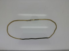 Vintage gold plated gold tone 22 inch 4.7 mm flat herringbone necklace. O7