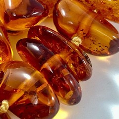 Vintage Natural Baltic Amber Necklace 18,5″ Polished Cognac Nugget Beads