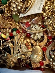 30 lbs Vintage Costume Jewelry Scrap Lot Repair Repurpose Wearable Mixed