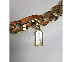 Vintage Revlon Signed Gold-Tone Three-Row Panther