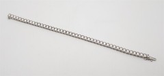 Designer $16,000 7ct IDEAL CUT VS G Diamond 14k White Gold Tennis Bracelet 18g