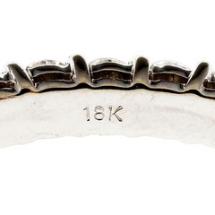 Estate 4.00ct Inside Outside Diamond Hoop Earrings 18k White Gold