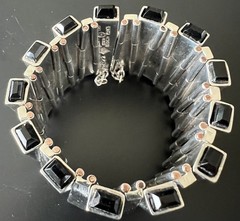 Antonio Pineda Sterling Silver Matchstick Bracelet Taxco Mexico ZZ514 195g RARE