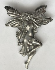 VINTAGE 1987 SEAGULL PEWTER CANADA FAIRY ANGEL PIN BROOCH