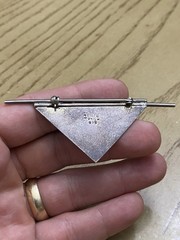 Vintage Sterling Silver 925 Tested Estate Acquired Modernist Abstract Brooch Pin
