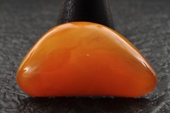 Baltic Royal Amber Brooch Date-shaped (36ｍｍ (1.41in) total 33.45ct) with case.