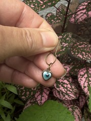 Antique 1900s Victorian Glas Evil Eye Brass Pendant Amulet Good Luck Protection