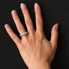 Art Deco Style Round Cut Lab Created Diamond 14K White Gold FN Engagement Ring