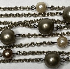 Vintage Elegant Pearl Chain Necklace 1980’s 1990’s
