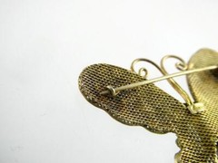 Vintage Gilded Sterling Silver Enameled Butterfly Pin or Brooch 3.8g 1.25 Inches