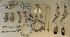 Vintage Silver & Gold Plated Jewelry Lot W/ Marcasite, 1928 Brand Pieces & More