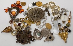 Lot Vtg & Modern Victorian Art Deco Style Pendants Findings Jewelry Craft Ja