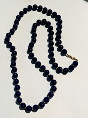 Vintage Marvella Navy Gold Bead Necklace Clasp PAT 537985 (B110)