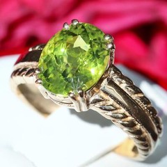 10k yellow gold ring 2.50ct Lemon Quartz solitaire size 7 vintage handmade 3.25g