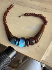 Rare Vintage Natural bovine horns Bone Necklace · Bold Statement