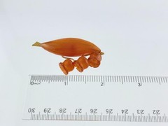 Vintage Russian Amber Factory Lily Of The Valley Amber Pin Brooch DAMAGED