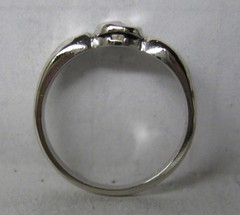 FANCY ANTIQUE VINTAGE 14K WHITE GOLD BAND RING SIZE 6