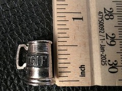 Vintage Sterling Silver Beer Stein Charm TGIF Thank God its Friday Mug Pendant