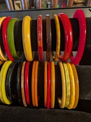 44 Vintage Spacer Bakelite Bracelets! Lucite, Marblette, Plastic, Etc!