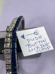 WACHENHEIMER ANTIQUE STERLING SILVER ART DECO DIAMONBAR BRACELET JUST LOVELY!!