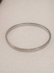 Vintage Bangle Bracelet Lot of 6 Enamel & Silver Tone Includes Signed Monet