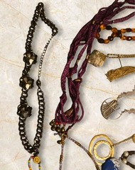 55 Pc Mixed Costume Jewelry Lot Necklaces Bracelets Signed Trifari AE Gwen Boho