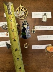 Pendant / Charm Lot Many Signed Roman 12k GF Laurel Burch Sticks Jewelry