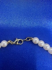 VTG JCP Gold Tone Faux Pearl Heart Rhinestone Earrings 18”Necklace Set/ Box C385