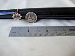 VINTAGE FLORAL PRONG SET AMETHYST PINK YELLOW CLEAR TOPAZ RING SILVER 925 SZ 6.5