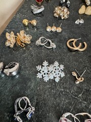 Lot of 70+ Pairs Vintage To Modern Earrings Pierced Clip-On Stud Loop