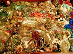 Vintage Estate Costume Jewelry Lots Wear Repair Craft 7-pc