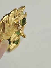 Vtg JBK CAMROSE & KROSS Jaqueline Kennedy Signed JBK USA Greek Coin Brooch