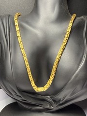 24k Stunning Hefty & Thick Pure .999 Fine Gold Chain 22” inch 4.5mm