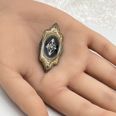 Vintage Catherine Popseco Brooch Art Deco Style Made in France 1.75″