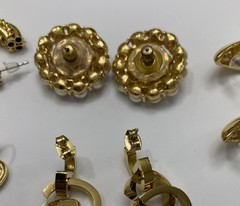 ✨Vintage To Now Lot Of 9 Pairs Beautiful Gold Tone Estate Pierced Earrings✨