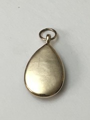 Tiger Eye Stone Pendant With Gold Tone