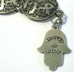 VINTAGE HAMSA HAND CHARM PROTECTION BRACELET SOUVENIR MOROCCO
