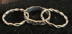 Avon Celtic Stackable Band Sterling Silver, Size 6, Vintage 2002 Irish 925
