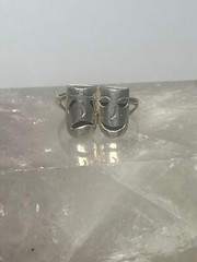 Tragic comic ring size 5.50 sterling silver tragedy comedy theatrical band theat