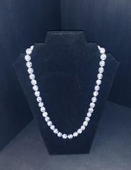 Asian Style Oriental Jewelry-Boho Necklace Porcelain Blue And White Longevity