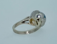 13 CT Star Sapphire Arts and Crafts Platinum & 14K White Gold Ring