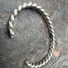 Vintage Sterling Twisted Cuff Bracelet 5mm Wide 10.7 grams See Pics/Description