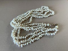 Vintage 22″ Multi Strand Baroque Pearl Necklace 54g