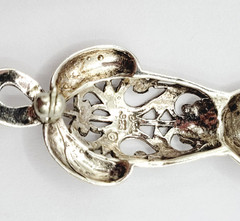 Cat Kitty Kitten Open Filigree Sterling Silver 925 Jezlaine Vintage Brooch Pin