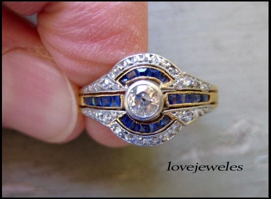 Lab-Created 1.90CT Round Cut Diamond Vintage Art Deco Ring 14K 2-Tone Gold Finis